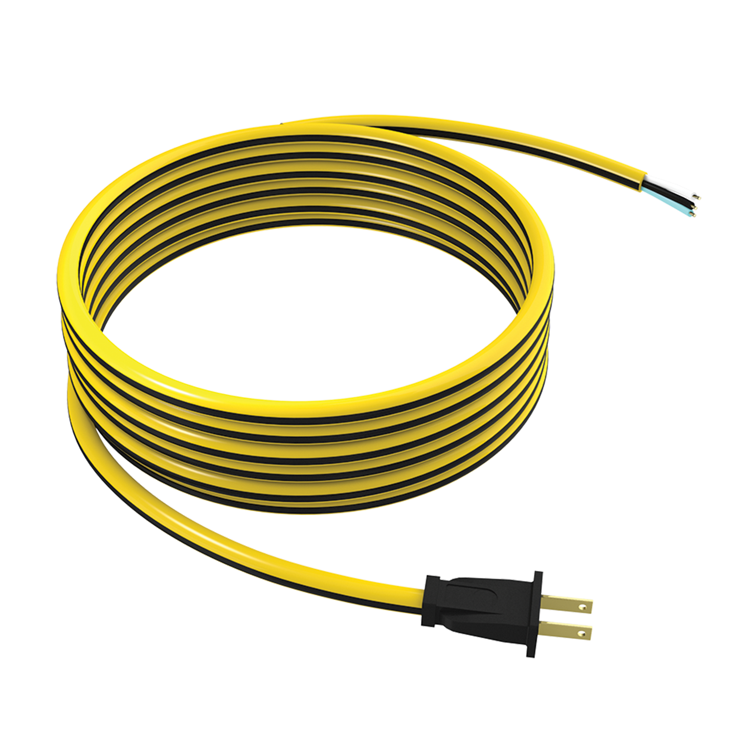 STANLEY 9FT REPLACEMENT CORD, BLACK/YELLOW, STRIPPED ENDS, POLARIZED PLUG