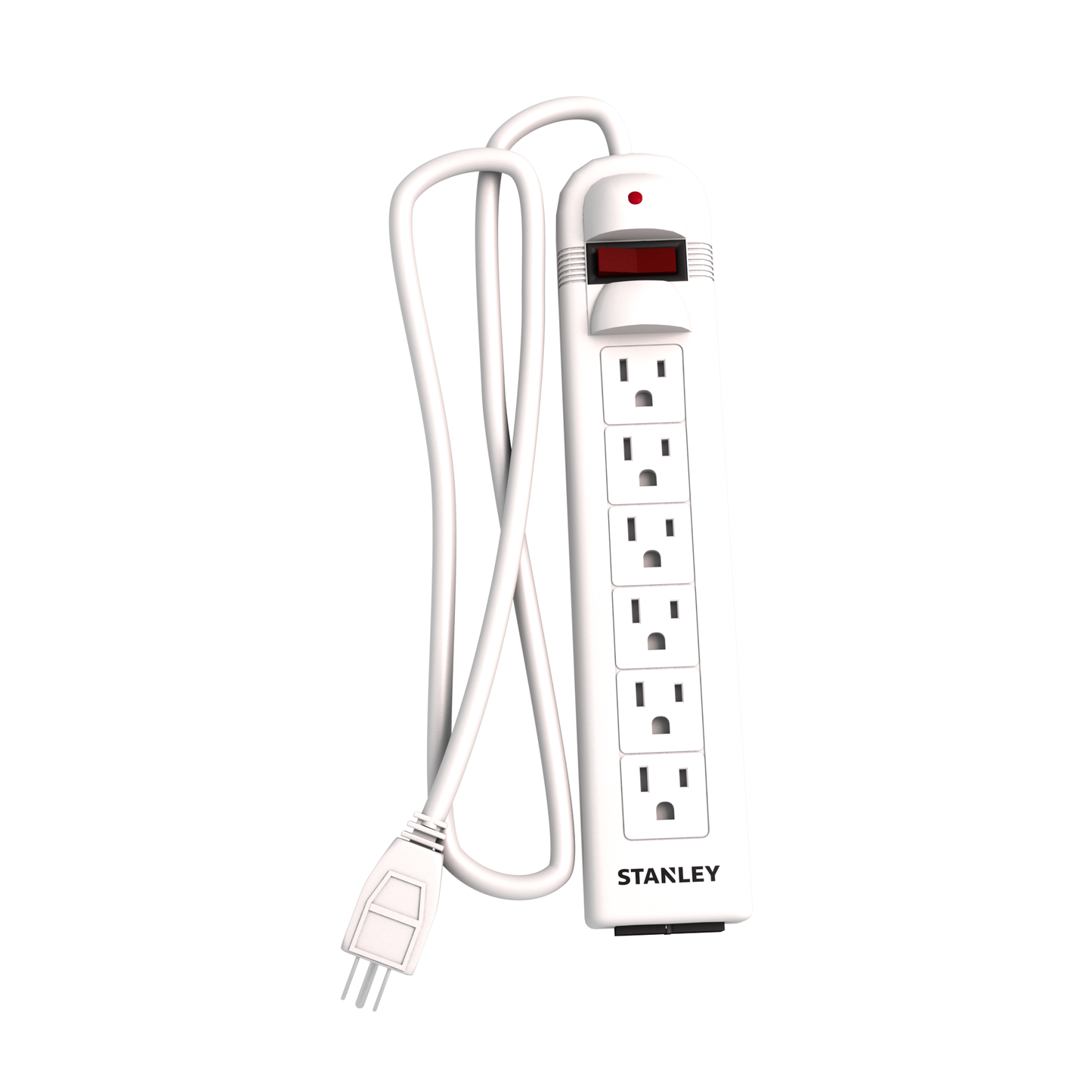 STANLEY 6 OUTLET 450 JOULE SURGE PROTECTOR, 3FT CORD, Phone line Protection