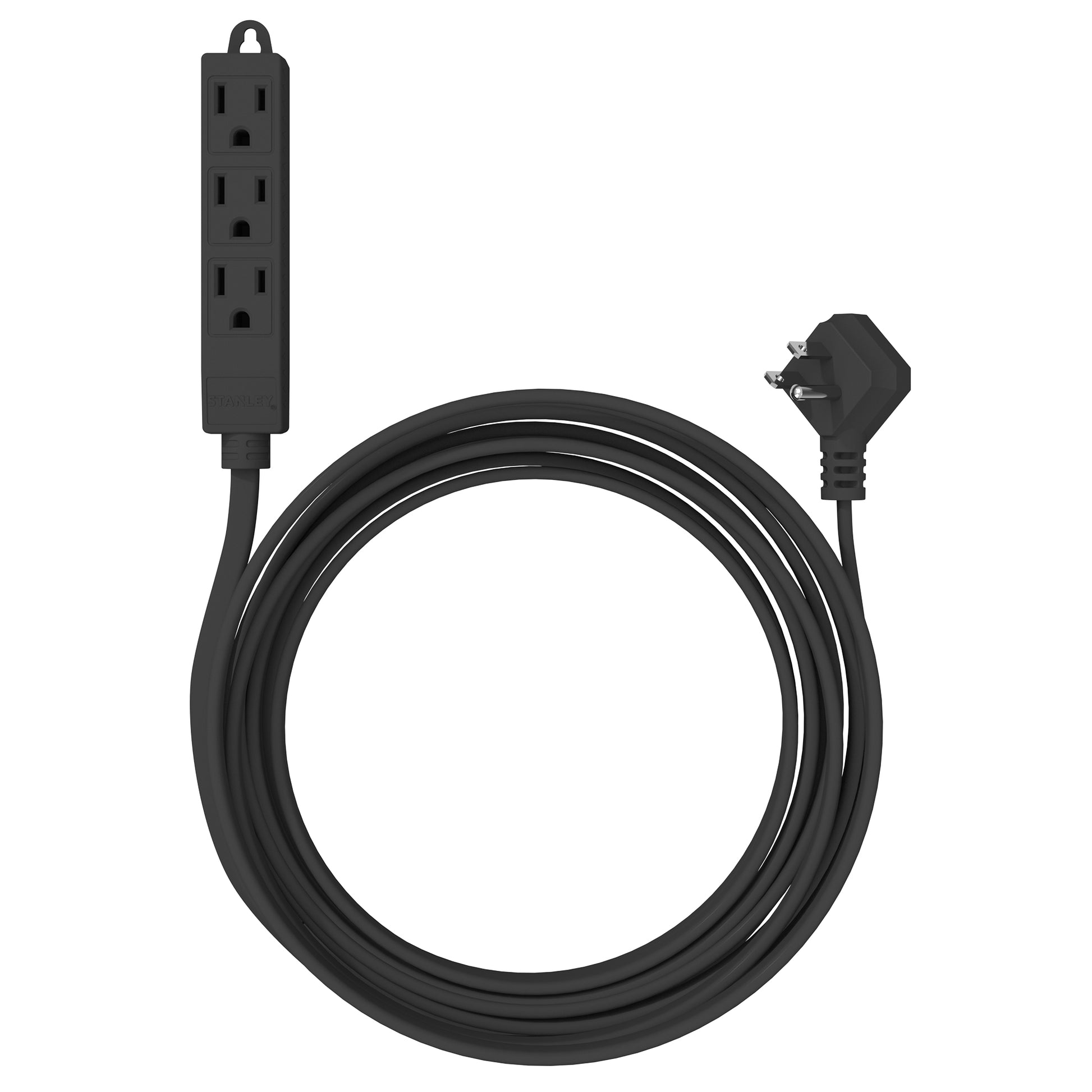 STANLEY® 15FT Indoor Extension Cord with 3 In-Line Outlets and Flat Plug