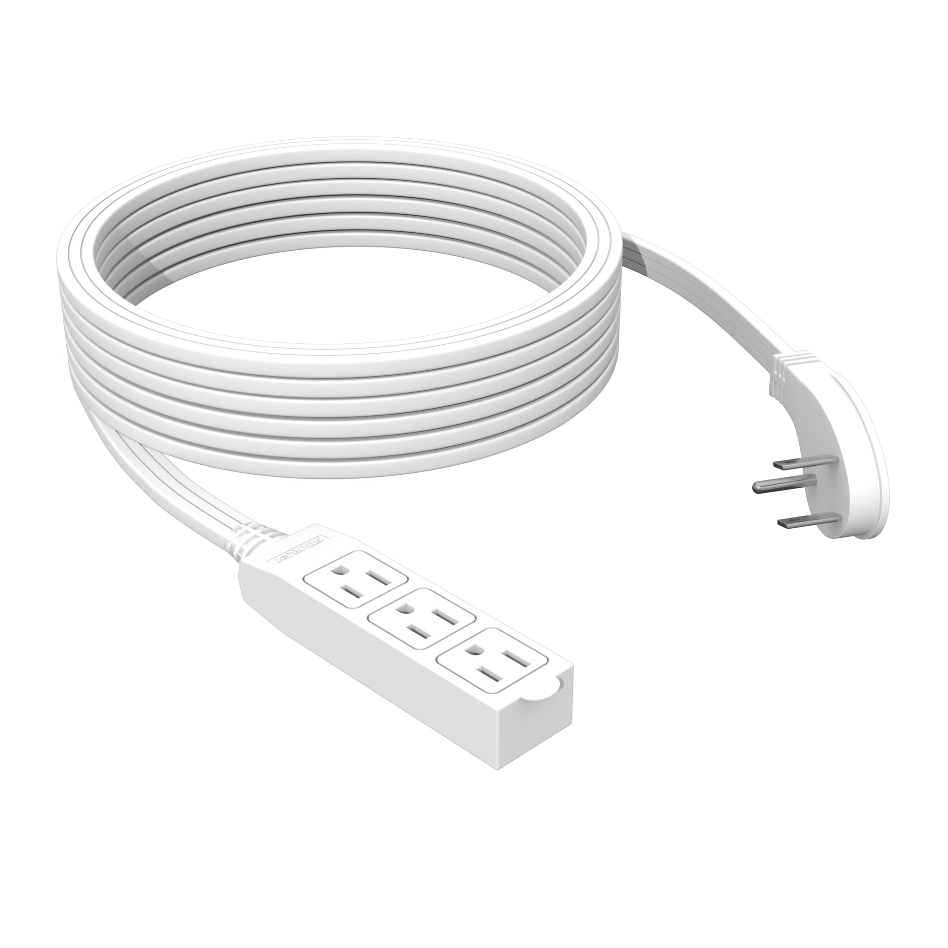 STANLEY® 15FT Indoor Extension Cord with 3 In-Line Outlets and Flat Plug
