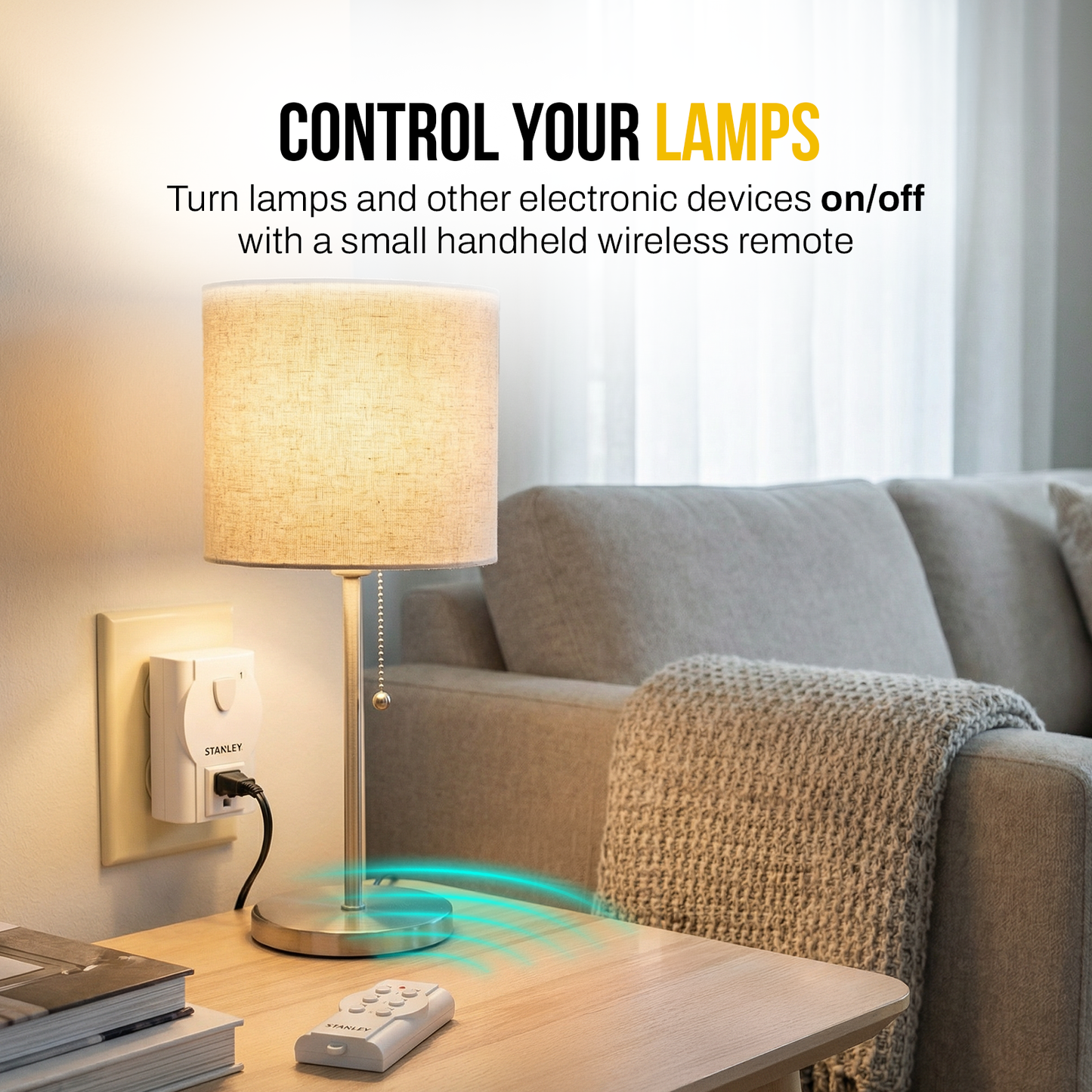 STANLEY® 3PK Indoor Wireless Remote Control - Stanley Electrical Accessories