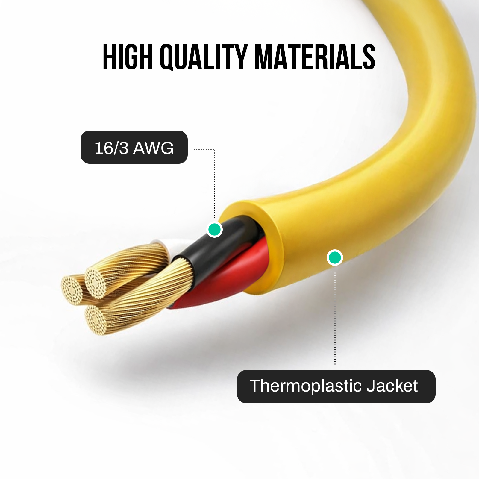 STANLEY® 50FT Outdoor Extension Cord - Stanley Electrical Accessories