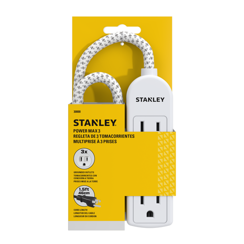 POWERMAX 3-Outlet Mini Power Strip