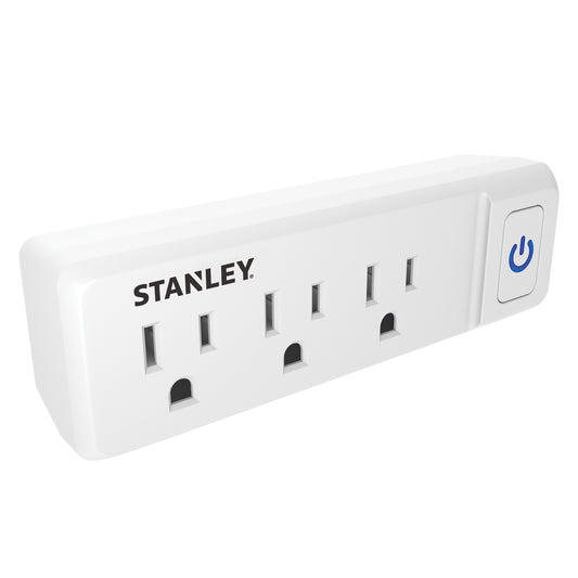 STANLEY® 3-Outlet Wall Adapter with illuminated On/Off Switch - Stanley Electrical Accessories