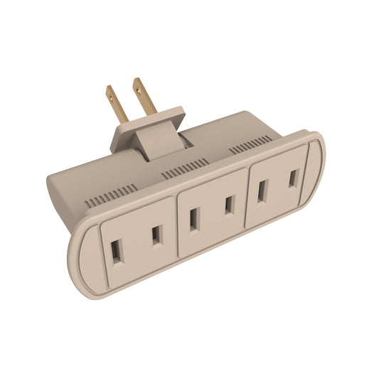 STANLEY® 3-Outlet Swivel Wall Adapter - Stanley Electrical Accessories