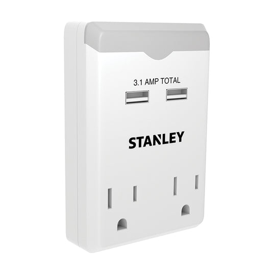 STANLEY® 2-Outlet USB Night Light - Stanley Electrical Accessories