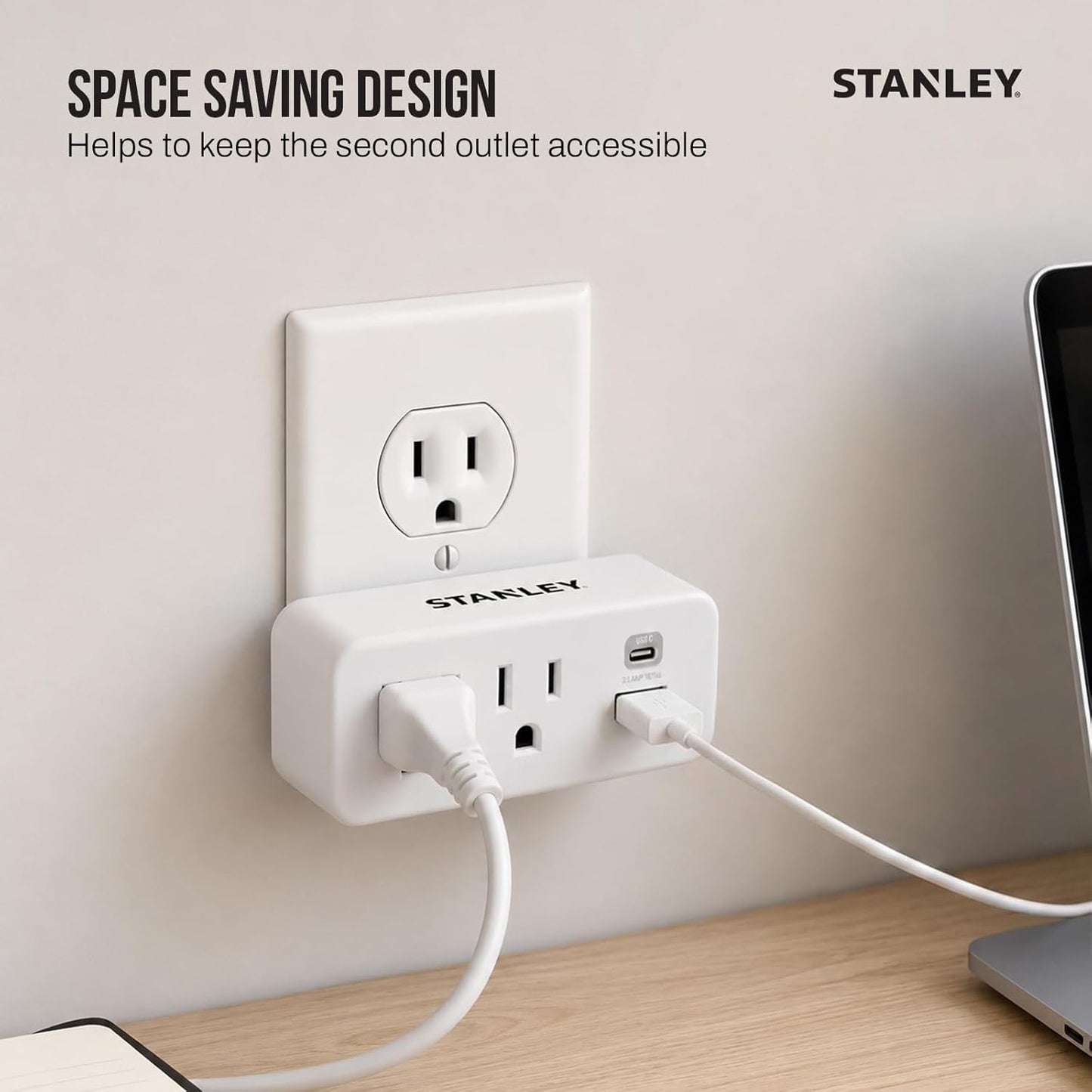 PLUGMAX USB CHARGER 2-Outlet USB Wall Adapter - Stanley Electrical Accessories