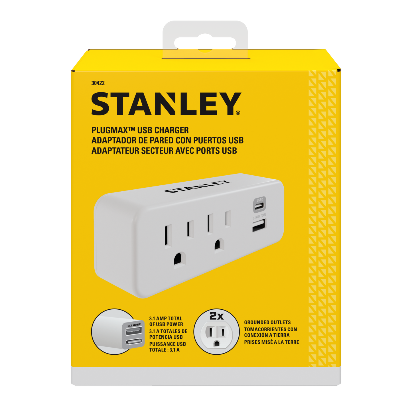 PLUGMAX USB CHARGER 2-Outlet USB Wall Adapter - Stanley Electrical Accessories