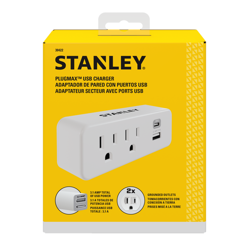 PLUGMAX USB CHARGER 2-Outlet USB Wall Adapter