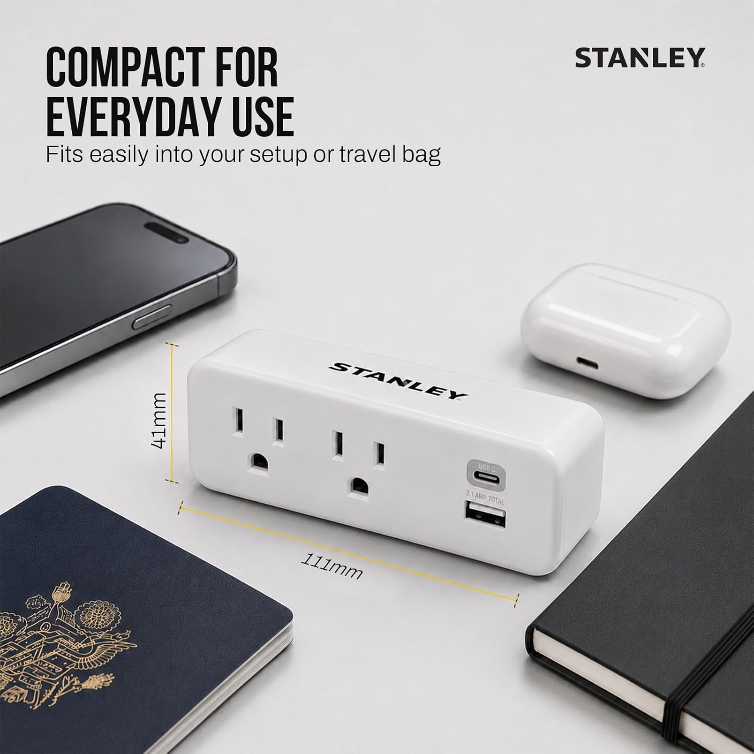 PLUGMAX USB CHARGER 2-Outlet USB Wall Adapter - Stanley Electrical Accessories