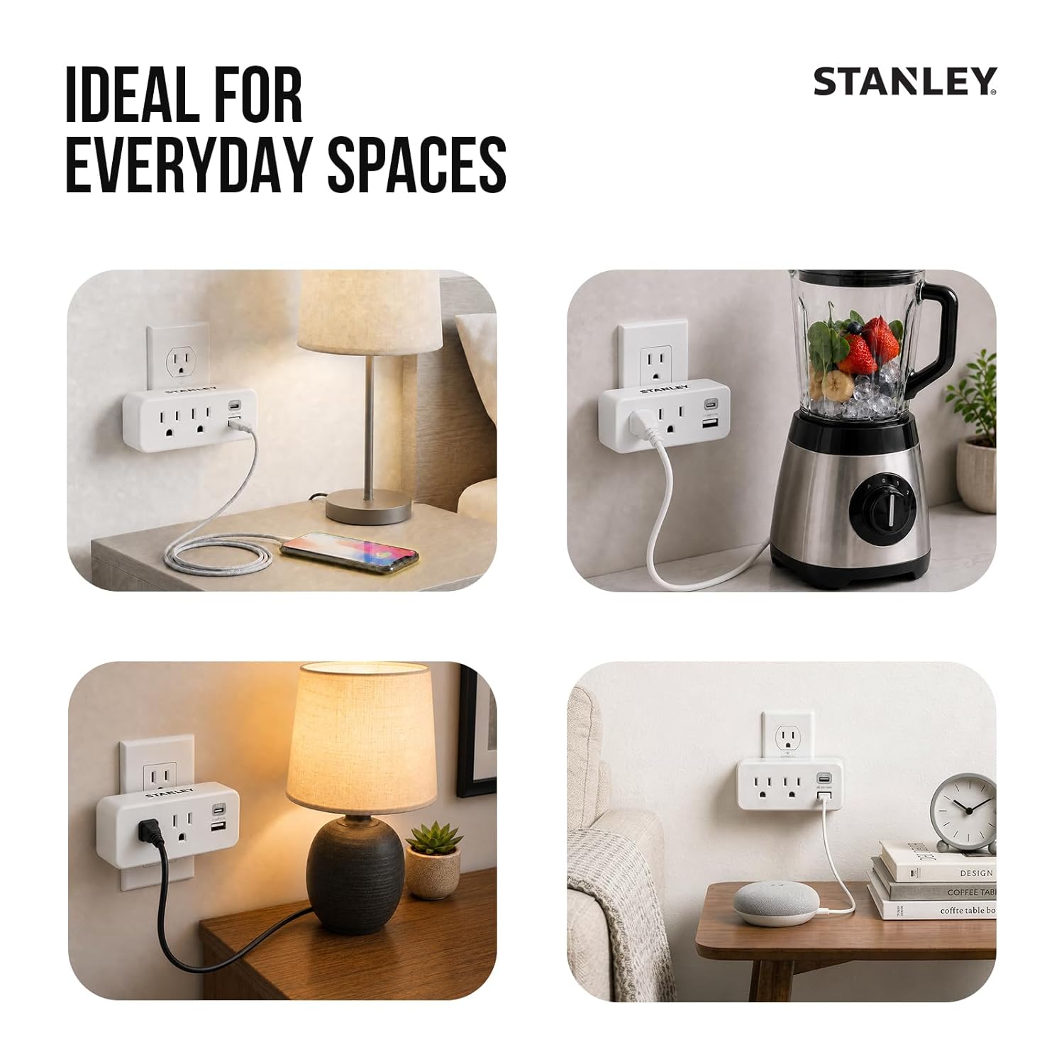 PLUGMAX USB CHARGER 2-Outlet USB Wall Adapter - Stanley Electrical Accessories