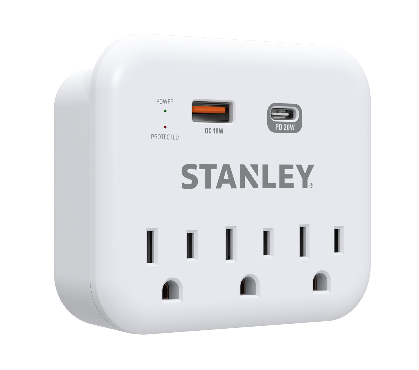 SURGEPRO 3 USB EXTREME 3-Outlet 600 Joule SURGE USB Wall Adapter - Stanley Electrical Accessories