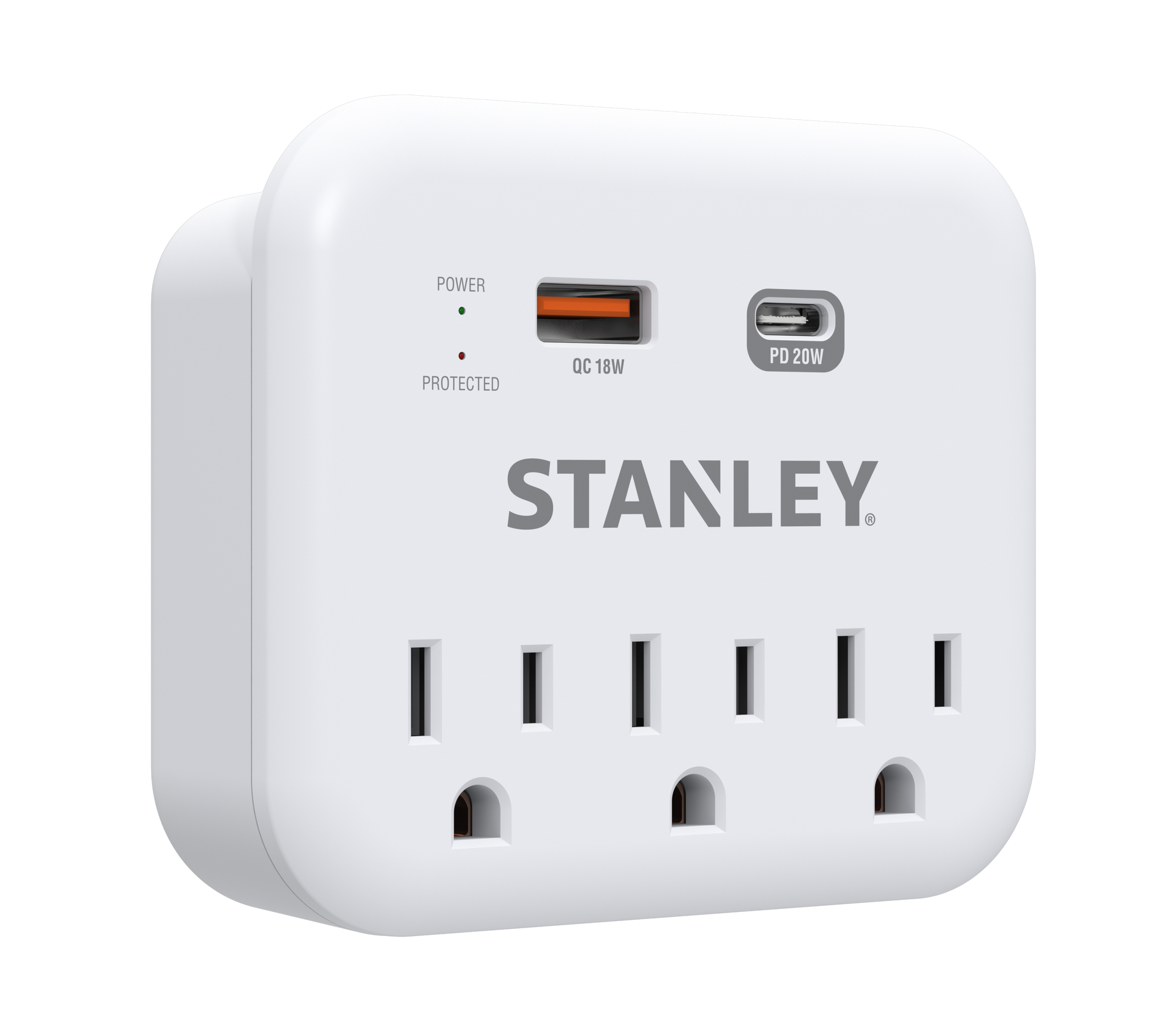 SURGEPRO 3 USB EXTREME 3-Outlet 600 Joule SURGE USB Wall Adapter - Stanley Electrical Accessories
