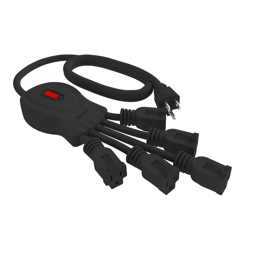 STANLEY® 5-Outlet Flexible Power Strip - Stanley Electrical Accessories