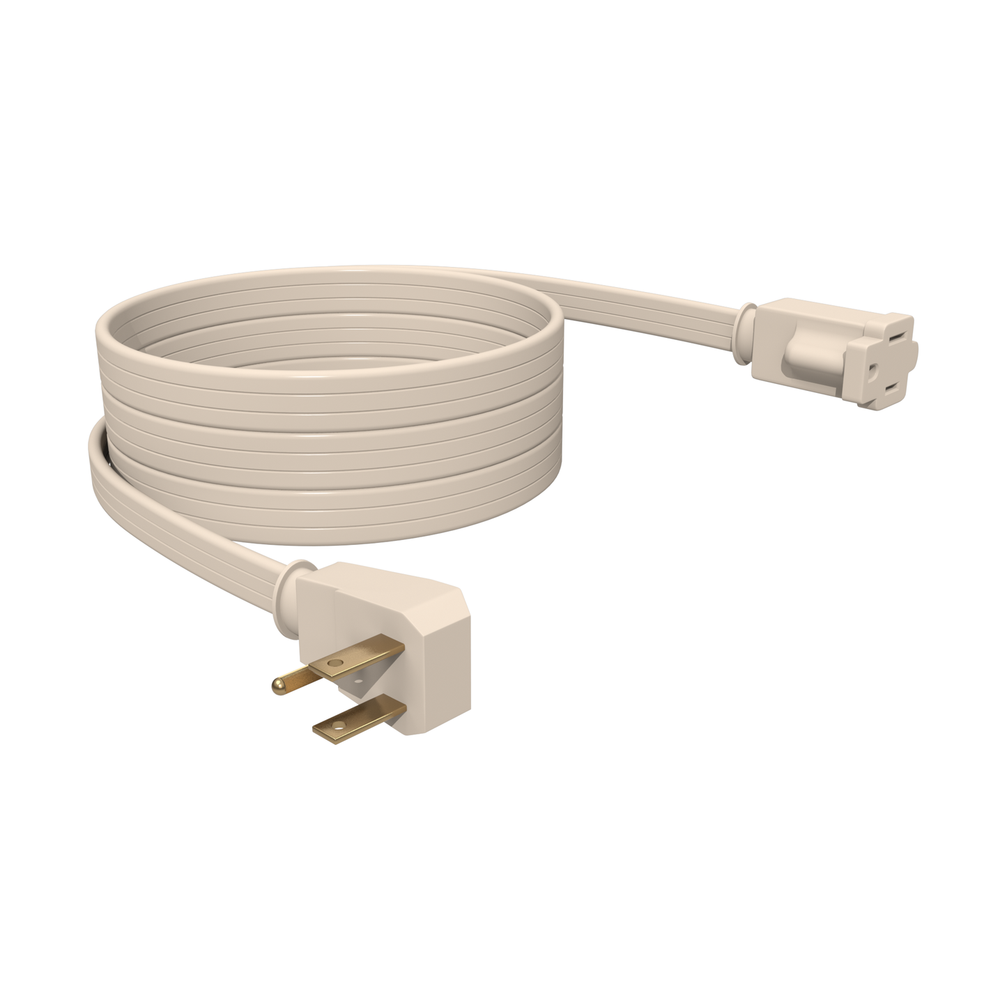 STANLY 12FT APPLIANCE CORD, BEIGE, RIGHT ANGLE PLUG