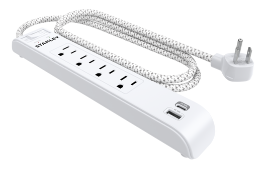 SURGEMAX USB 4-Outlet 600J USB Surge Protector - Stanley Electrical Accessories