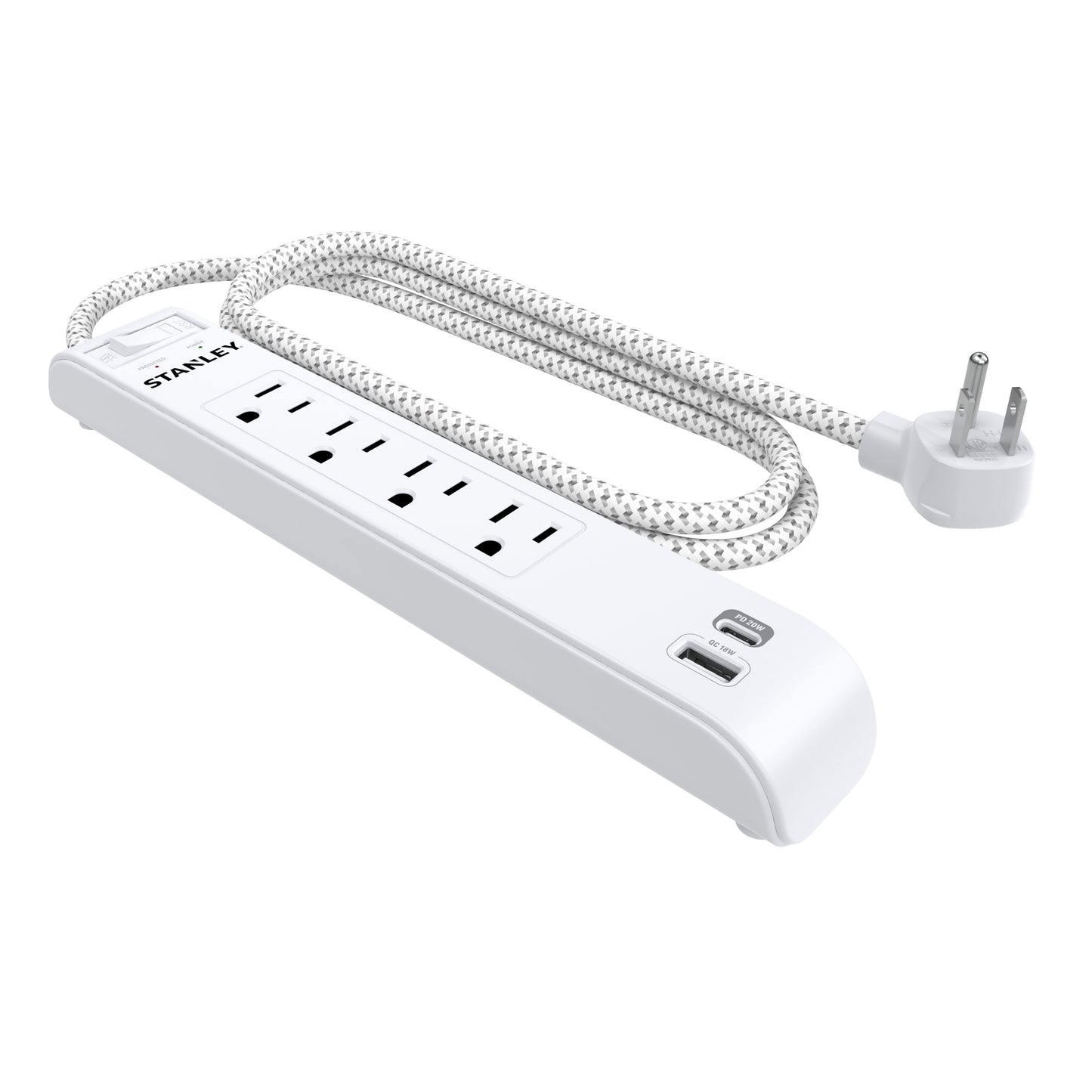 SURGEMAX USB 4-Outlet 600J USB Surge Protector - Stanley Electrical Accessories