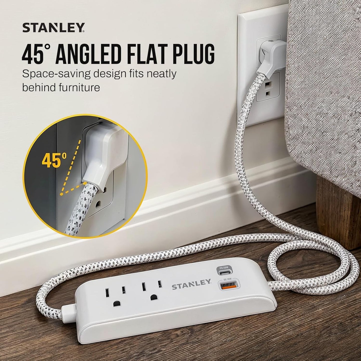 SURGEMAX USB CHARGE 2-Outlet 300J USB Surge Protector