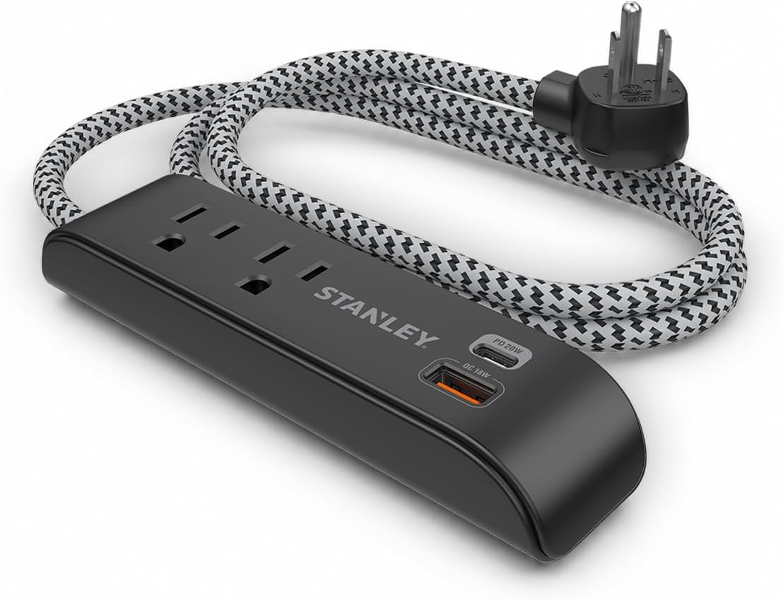 SURGEMAX USB CHARGE 2-Outlet 300J USB Surge Protector - Stanley Electrical Accessories