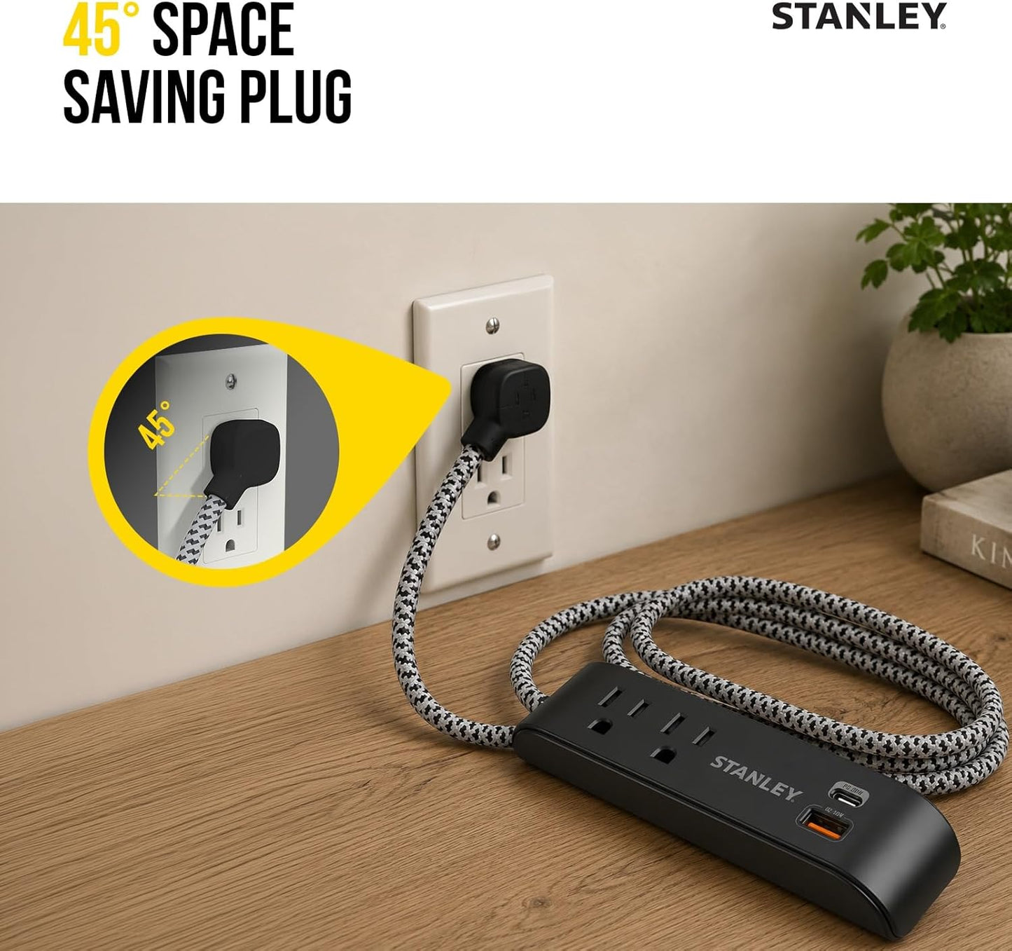 SURGEMAX USB CHARGE 2-Outlet 300J USB Surge Protector - Stanley Electrical Accessories