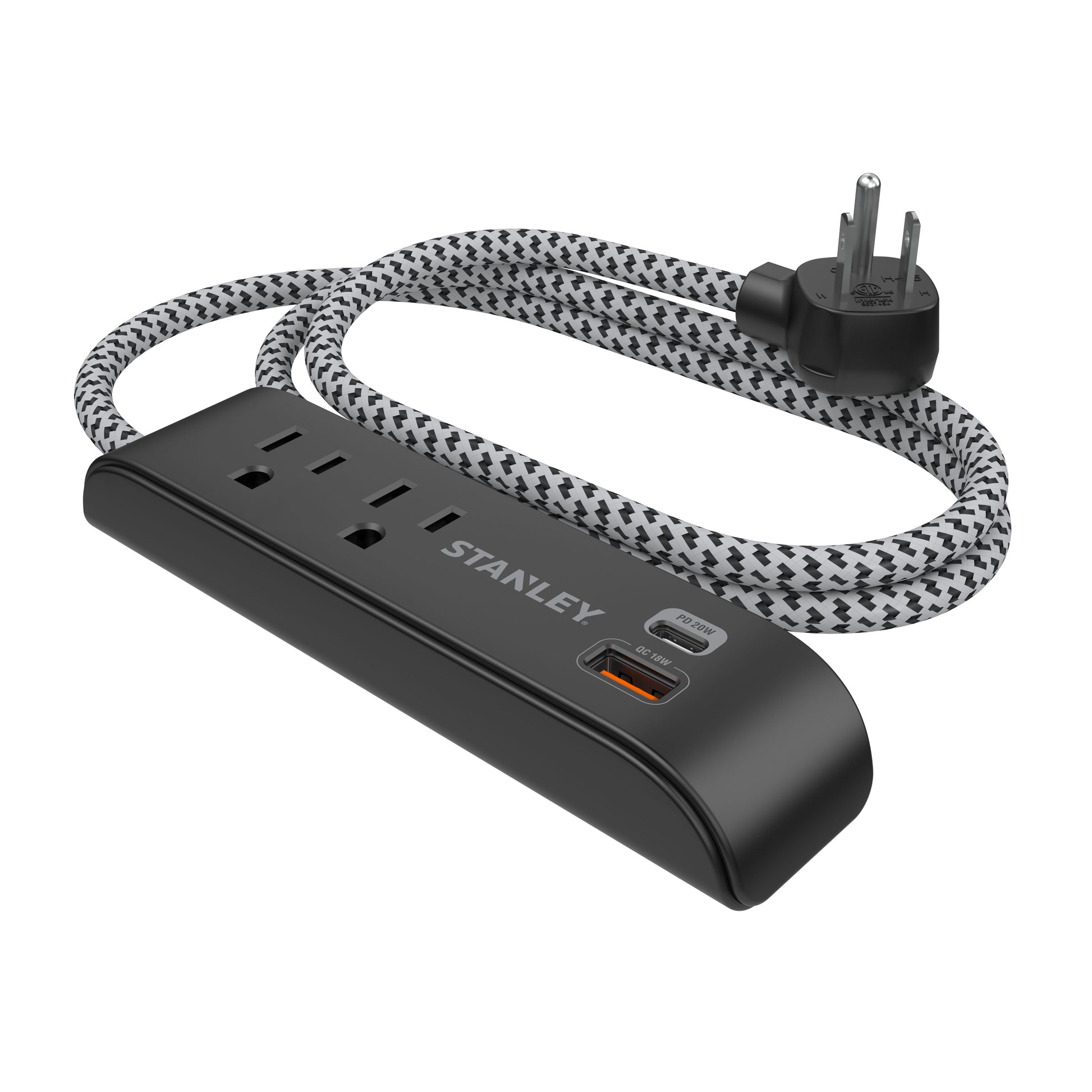 SURGEMAX USB CHARGE 2-Outlet 300J USB Surge Protector - Stanley Electrical Accessories