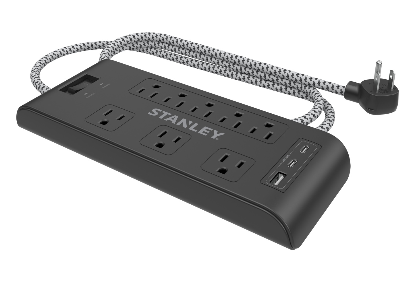 SURGE BLOK 2400J USB 8-Outlet 2400J USB Surge Protector - Stanley Electrical Accessories
