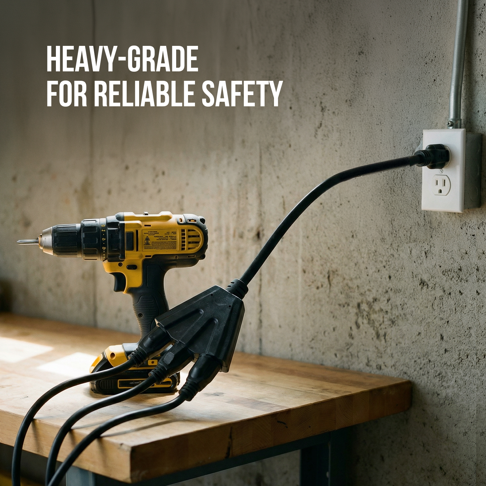 STANLEY® 2FT 3-Outlet Outdoor Extension Cord - Stanley Electrical Accessories
