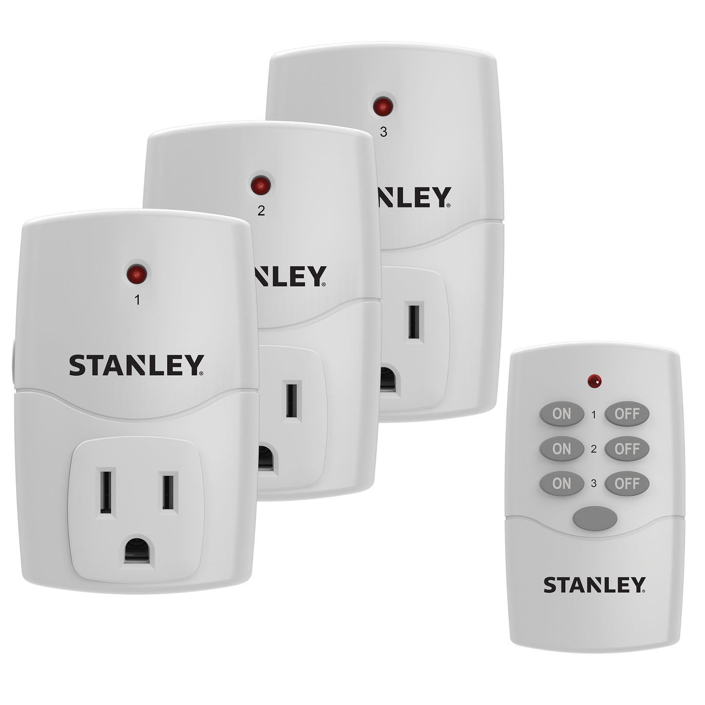 STANLEY 3 PACK Indoor Remote Control System - Stanley Electrical Accessories
