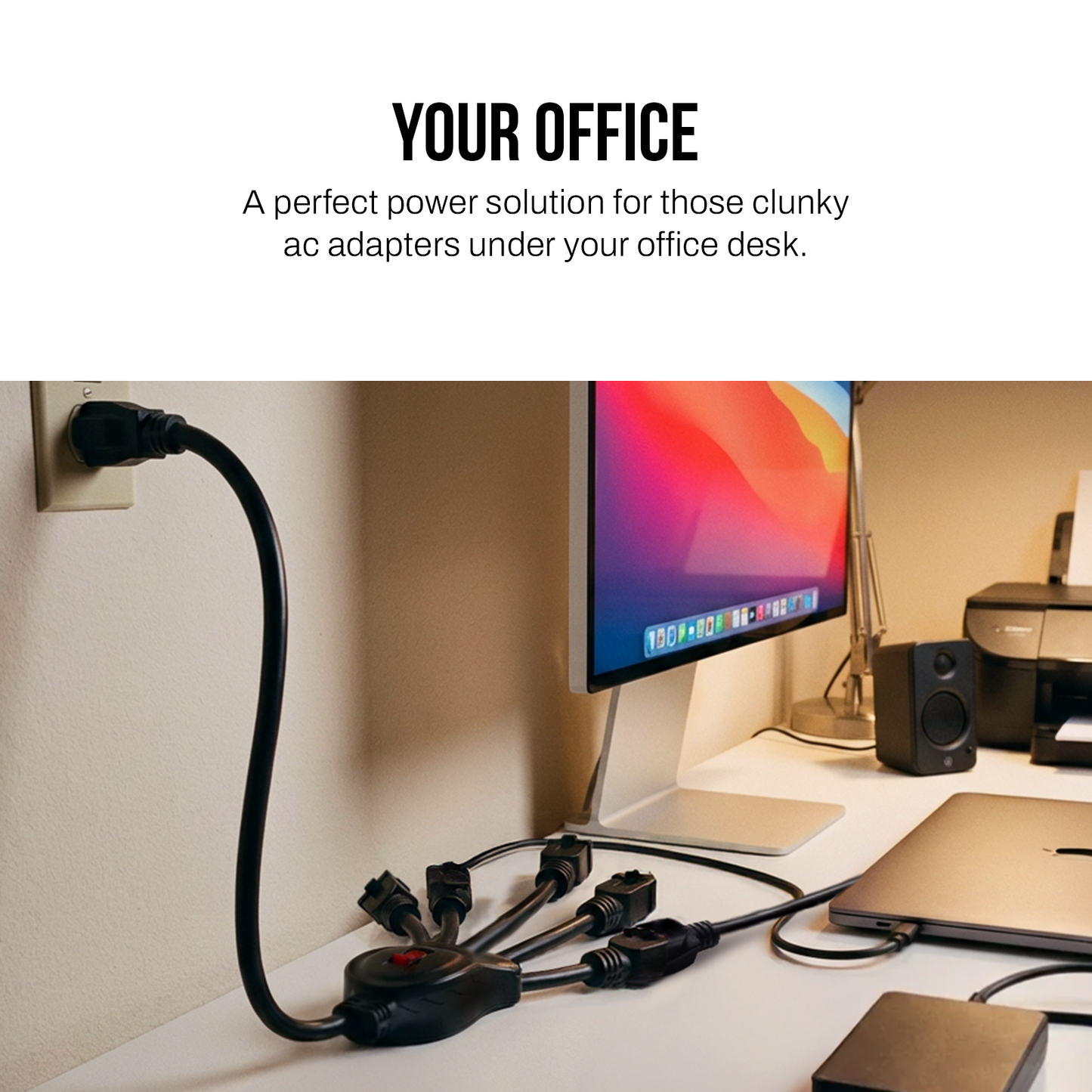 STANLEY® 5-Outlet Flexible Power Strip - Stanley Electrical Accessories