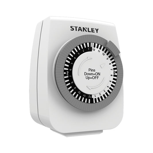 STANLEY® 1-Outlet Grounded 24 Hour Mechanical Indoor Timer - Stanley Electrical Accessories
