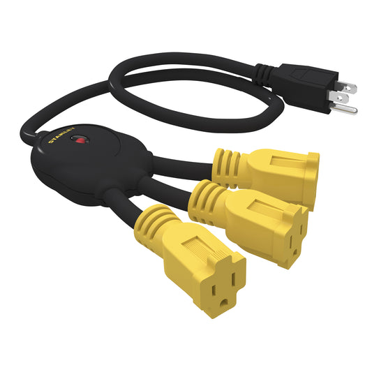 STANLEY® 3-Outlet Flexible Power Strip - Stanley Electrical Accessories