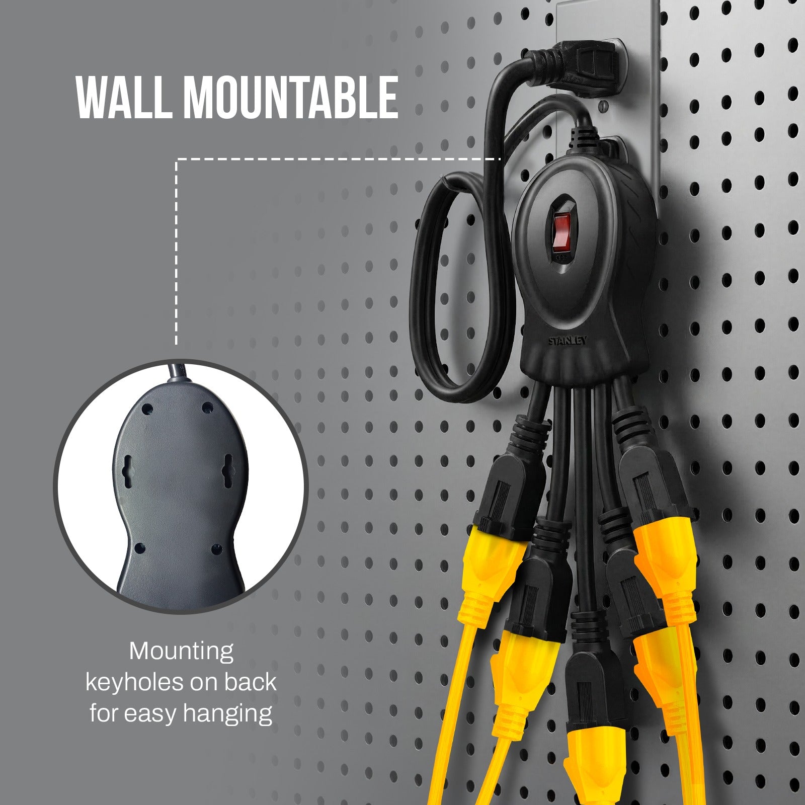 STANLEY® 5-Outlet Flexible Power Strip - Stanley Electrical Accessories