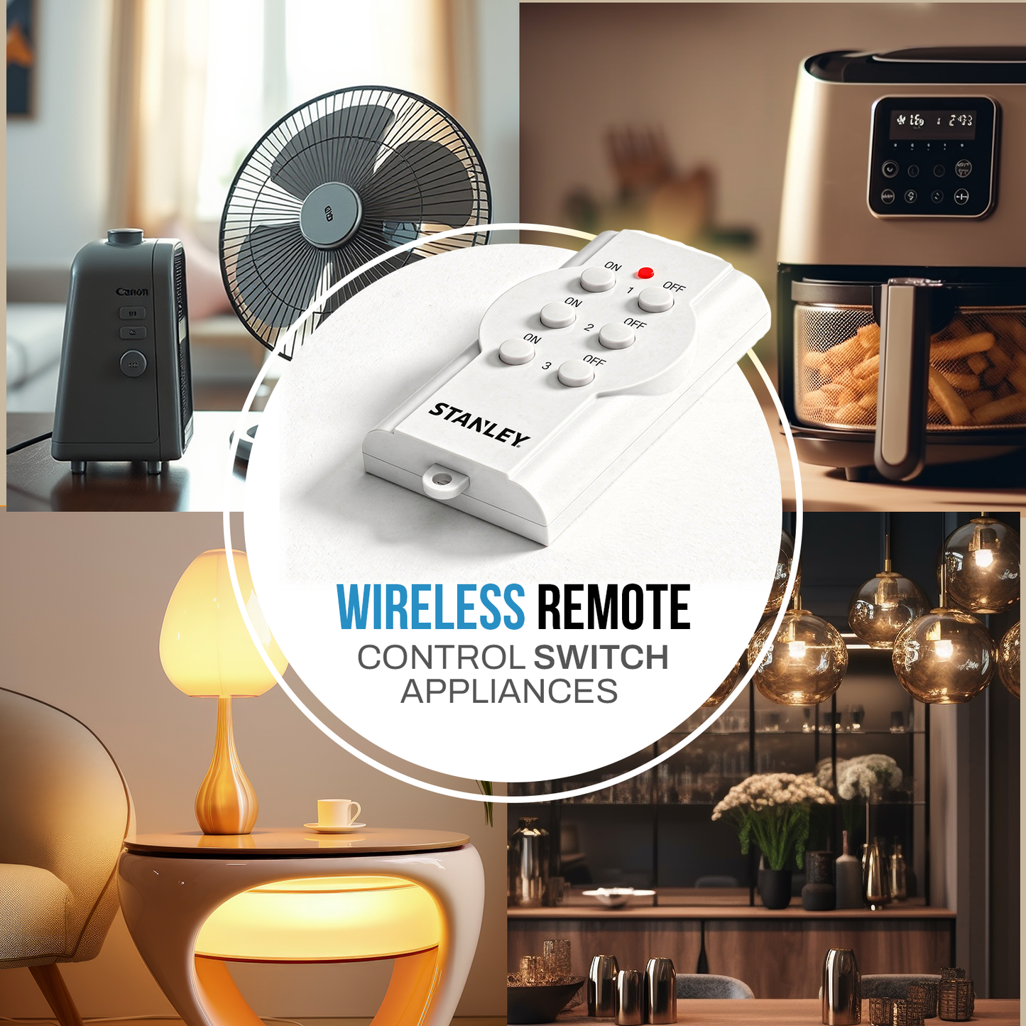 STANLEY® 3PK Indoor Wireless Remote Control - Stanley Electrical Accessories