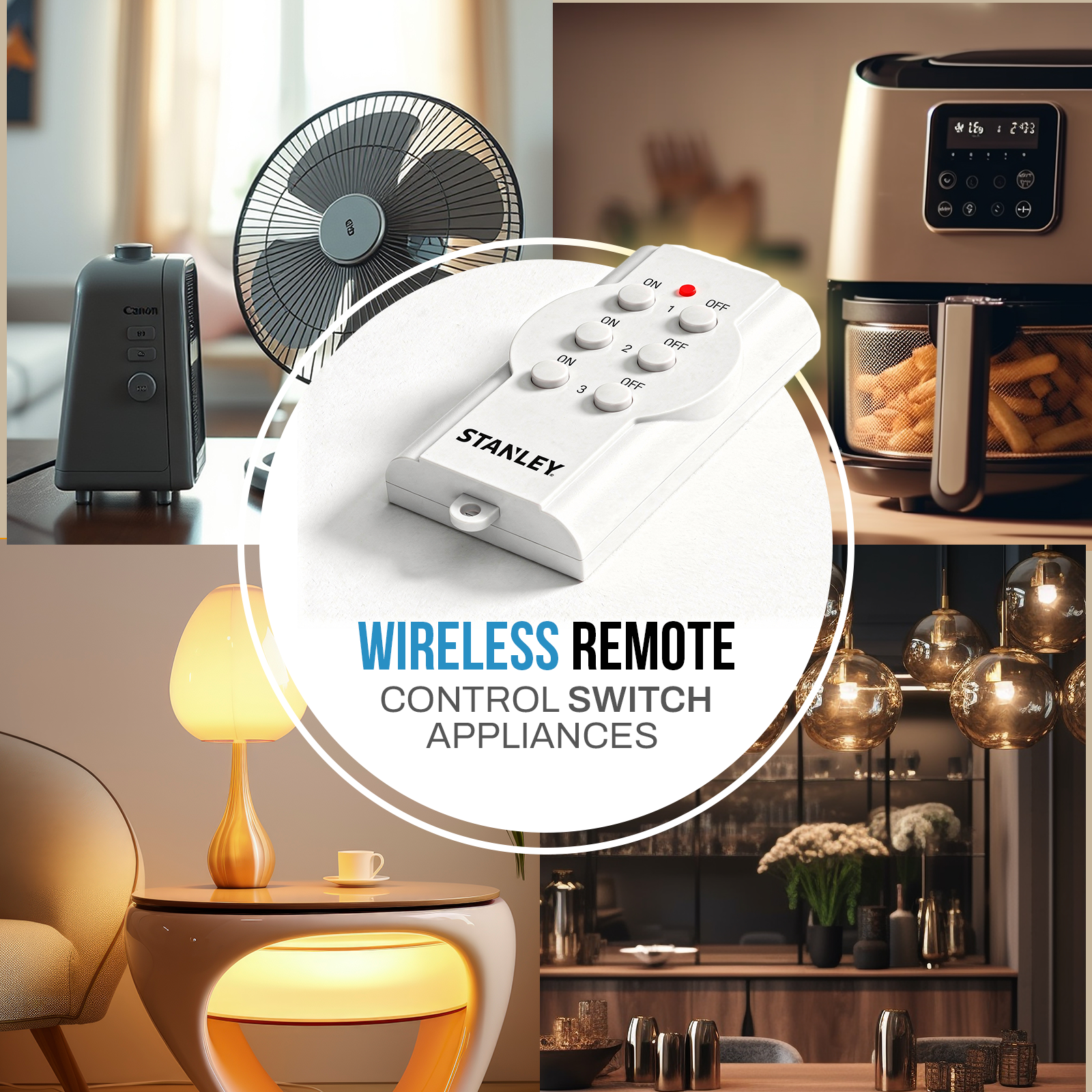STANLEY® 3PK Indoor Wireless Remote Control - Stanley Electrical Accessories